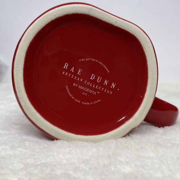 2 RAE DUNN #LOVE Mon Amour Valentine's Day Hashtag LOVE Red Coffee Mug NEW - Picture 2 of 4